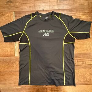 New York City Marathon Running Top Men Large Asics Short Sleeve 2012 NYRR
